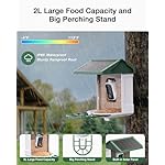 Bird Feeder with Camera - Supports AI Identify Species, 2K Live Video, Arrival Alerts, Solar Powered Bird House Camera, Wireless Wild Birds Feeder for Outdoors, Remote Access to Watch Birds - Image 3