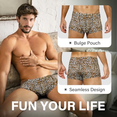 Arjen Kroos Men's Sexy Silky Underwear Printed Trunks Boxer Briefs 1 Pack4