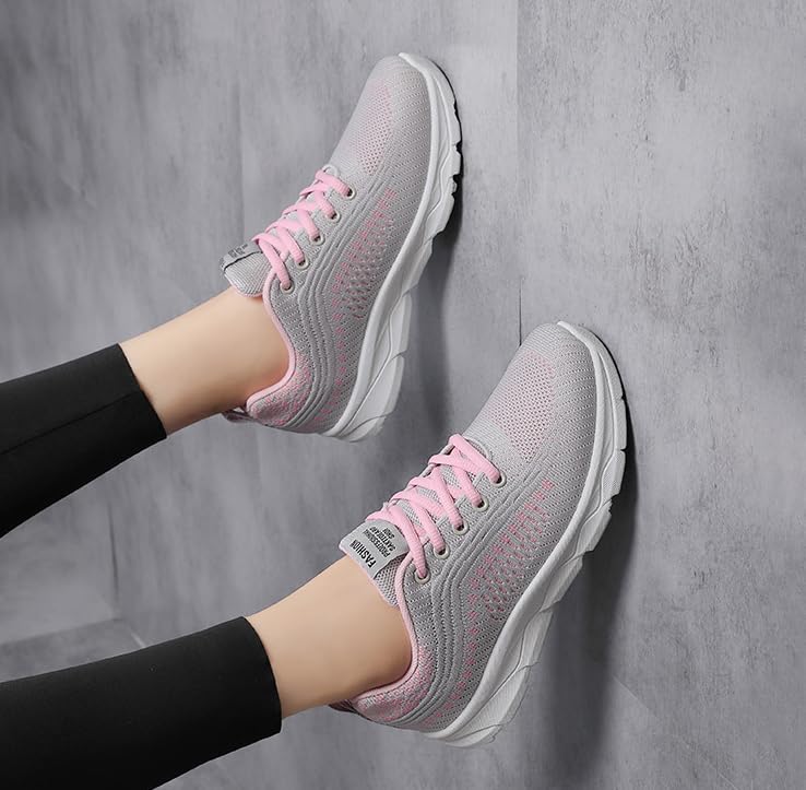 Tenis deportivos para correr para mujer, ligeros, transpirables, de malla, cómodos, amortiguadores, para gimnasio, fitness, correr a la moda — view 5