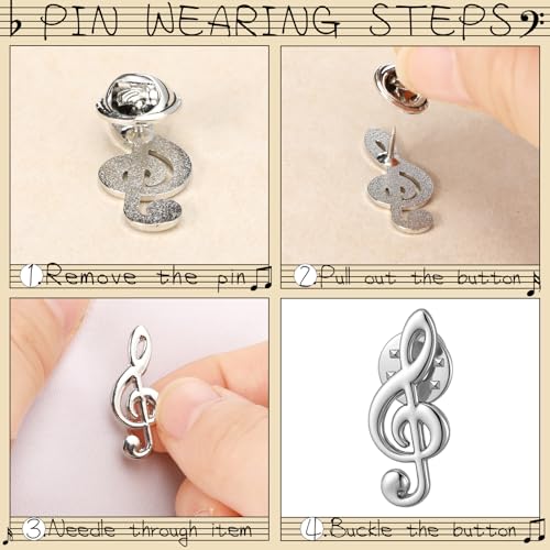 40 Pcs Music Lapel Pins Bulk Musical Note Brooch Set for Musical Party Favors Gifts Music Notes Enamel Pins for Backpack Suits Hats Scarfs Dress Bags Accessories3