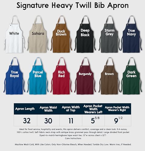 TEEAMORE Custom Apron w/Pockets Logo Text for Women Men Chef Kitchen Cotton Straps Sahara