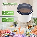 Automatic Fish Feeder for Aquarium, Rechargeable Timer Fish Food Dispenser for Betta Fish Turtle Feeder, Moisture-Proof Fish Food Vacation Feeder with LCD Display - Image 3