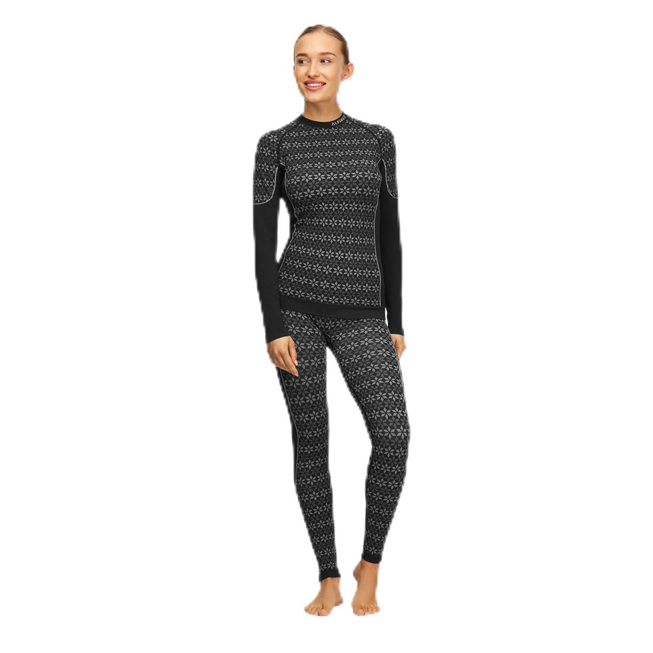 Alpinus - Thermounterwäsche Damen Set Verbier, Funktionsunterwäsche Schnelltrocknend, Thermo Unterwäsche mit Belüftungszonen, Thermowäsche, Funktionswäsche, Thermal Underwear