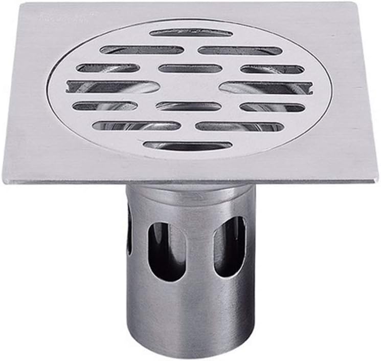 Uokoki Square Bathroom Floor Water Drain drain,washing machine Waste Trap Wet Room Shower Washing Machine Drain Stainless Steel