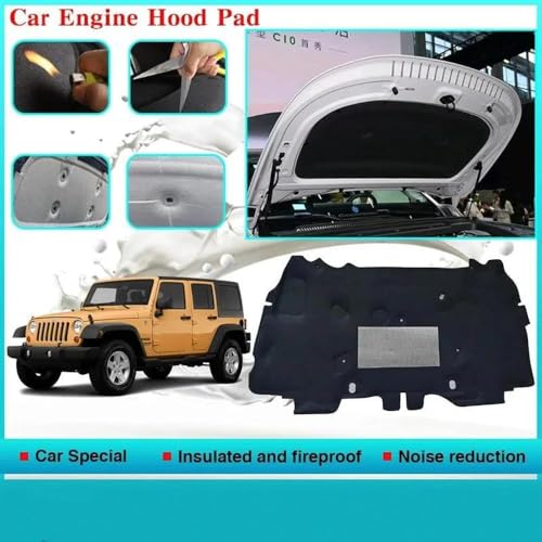 Coussin isolation phonique capot thermique en coton pour Jeep Wrangler - 4