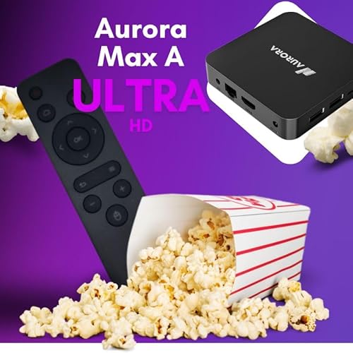 Tv Box Aurora Max-A Plus 4k 16gb Preto Com 2gb Ram Ultra Rápida