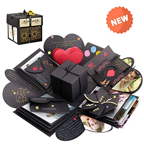 LATTCURE Überraschung Box, Kreative DIY Faltendes Fotoalbum Handgemachtes Scrapbook Geschenk Explosion Box für Geburtstag, Christmas, Jahrestag, Valentinstag, Heiratsantrag, Hochzeit, Muttertag