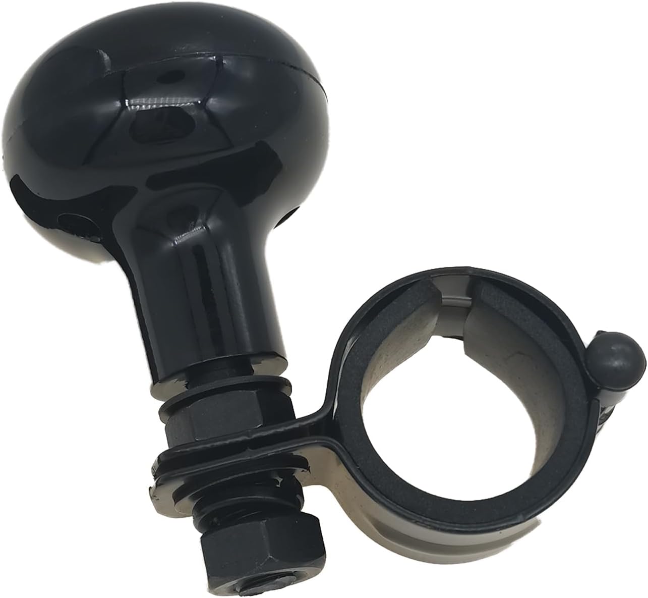 Steering wheel booster suicide knob steering wheel knob steering wheel spinner knob Universal steering wheel knob assist Steering wheel spinners come with thin and thick rubber rings（Black 1pack）