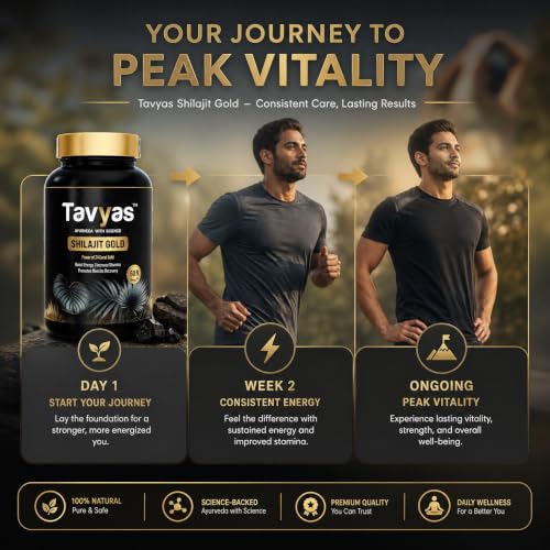 Image of Pure Original Himalayan Shilajit /Shilajeet Resin 60 Capsule| Serving | For Energy, Endurance & Vitality| 100% Ayurvedic