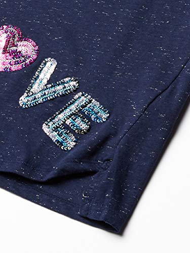 Vestido corto para niña Desigual turquesa 20SGVK41 con estampado Love de 9 a 10 años 3