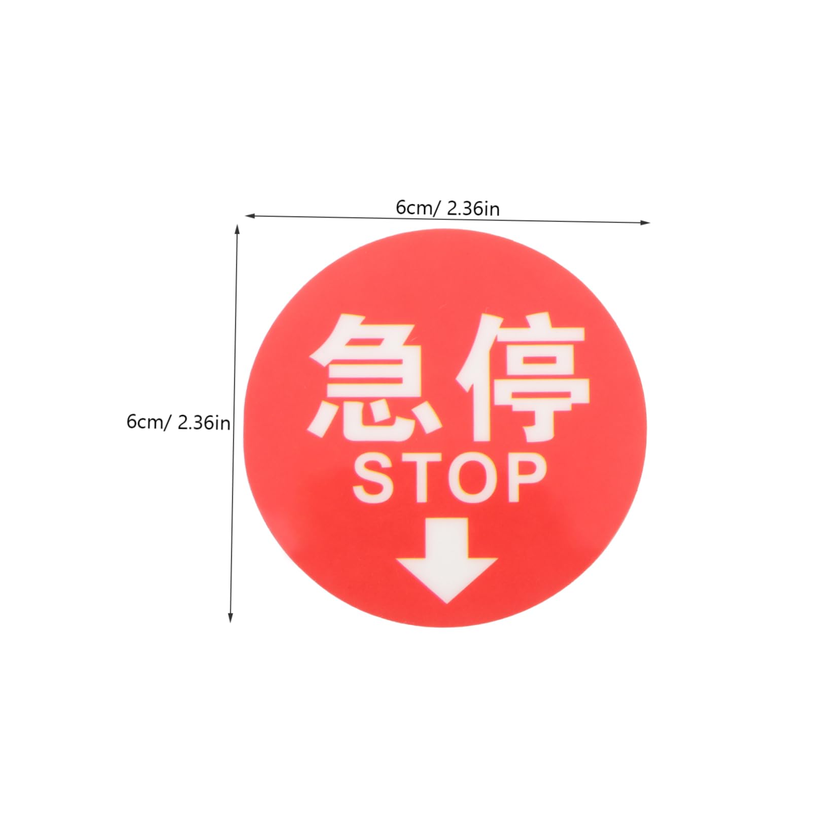 Ciieeo Street Sign Decor 5pcs Emergency Disconnect Sticker Red Stop Sign Arrow Labels
