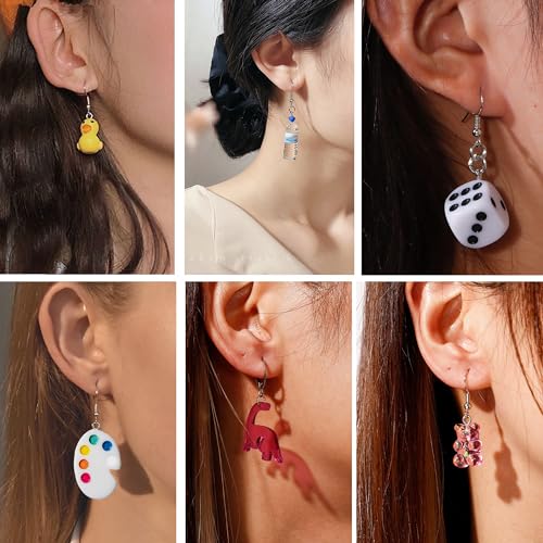 20-25 Pairs Weird Cute Earrings Drop Dangle Earrings for Women Food Earrings Aesthetic Earrings Weirdcore Kawaii Funny Earrings Set3