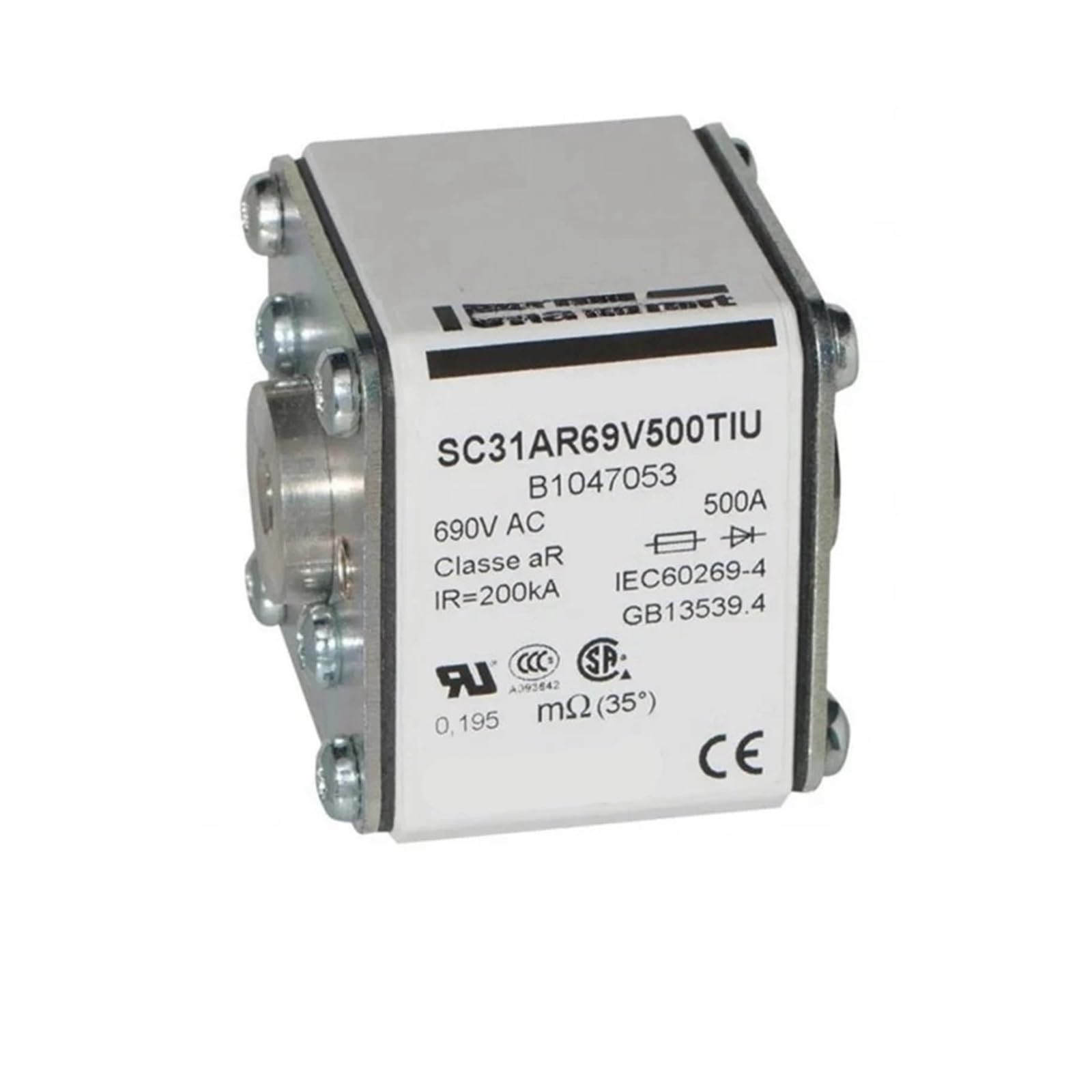 Fusible SC31AR69V500TFU Mersen protège circuit puissance triphasé