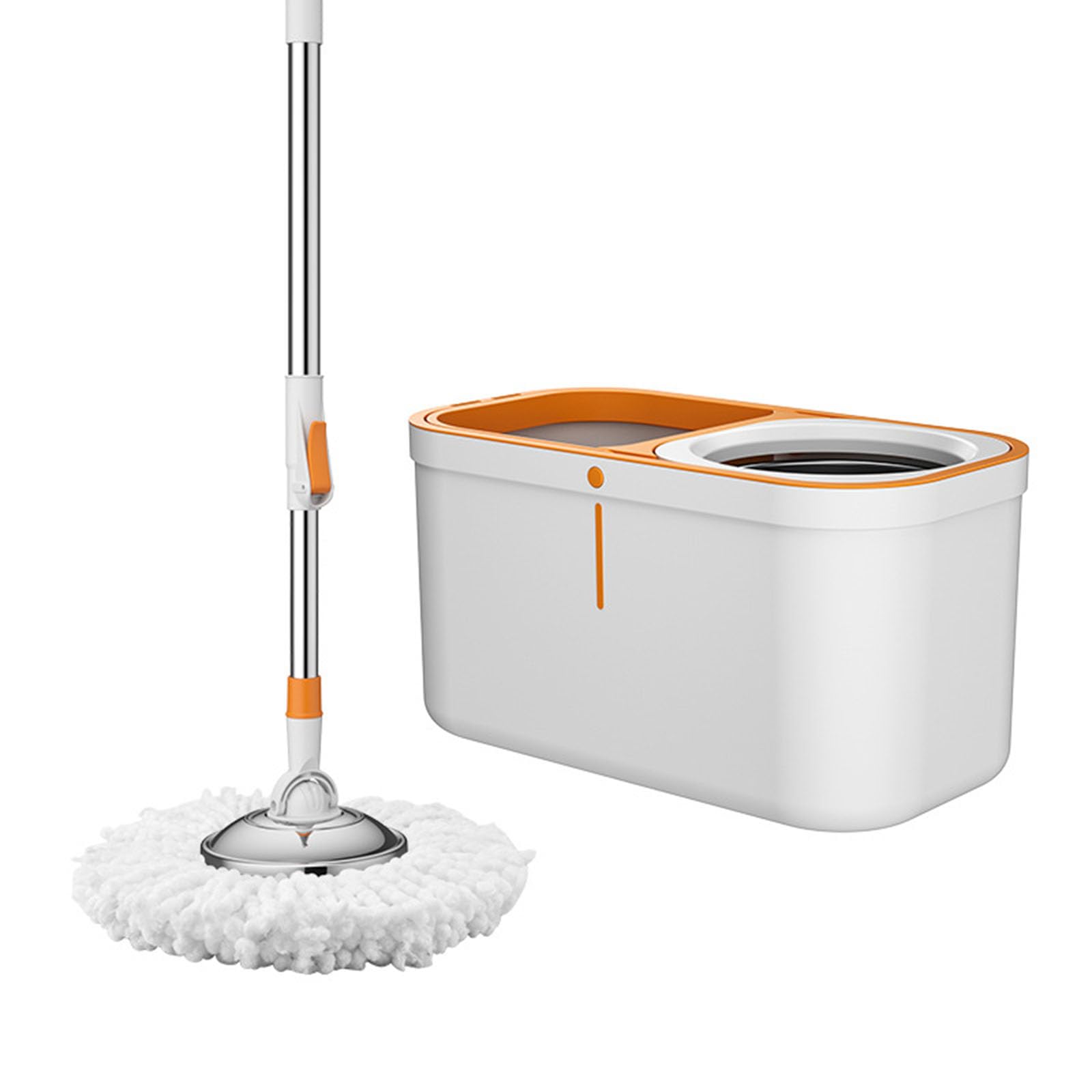 Juego de trapeador Giratorio y Cubo para Limpieza de Pisos, Sistema de trapeador y Cubo con escurridor, trapeador de Microfibra doméstico para Pisos de Madera Dura del hogar