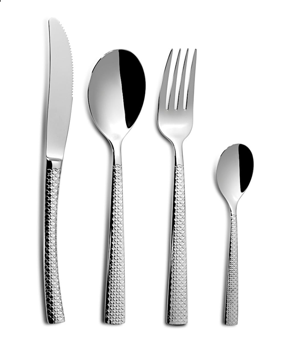 Comas 6332 disco idraulico 18% posate 24 pezzi, acciaio INOX