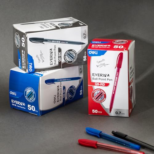 ديلي قلم كروي بطرف صغير 0.7 ملم ازرق 50 قطعة