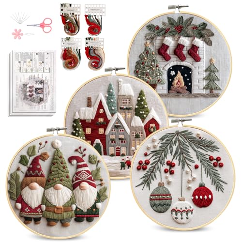 Santune Christmas Embroidery kit,Fall Needlepoint Cross Stitch…