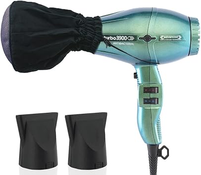 Turbo Power TwinTurbo 3900 Advanced Ionic & Ceramic Eco Friendly Jade Hair Dryer + M Hair Designs Metal Mesh Diffuser Bundle Fast-Drying, Frizz-Control Blow Dryer for Voluminous Curls