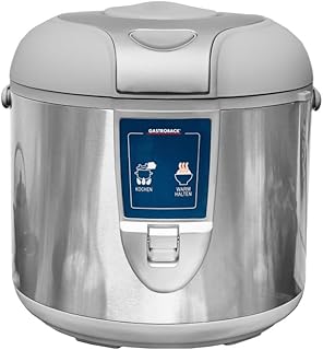 GASTROBACK 42507 Electric Rice Cooker, Capacity 3 Litres, for Cooking 5 Cups Rice, 700 W, Stainless Steel