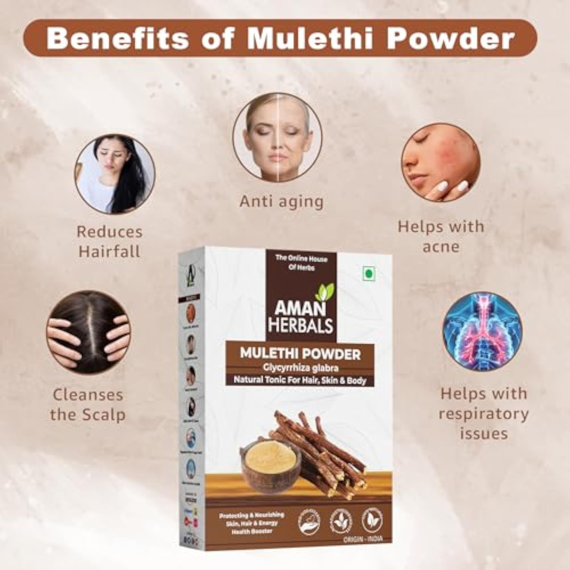Natural Mulethi Powder 100g
