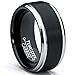 Metal Masters Co. 9MM Black Two Tone Tungsten Carbide Men's Brushed Wedding...