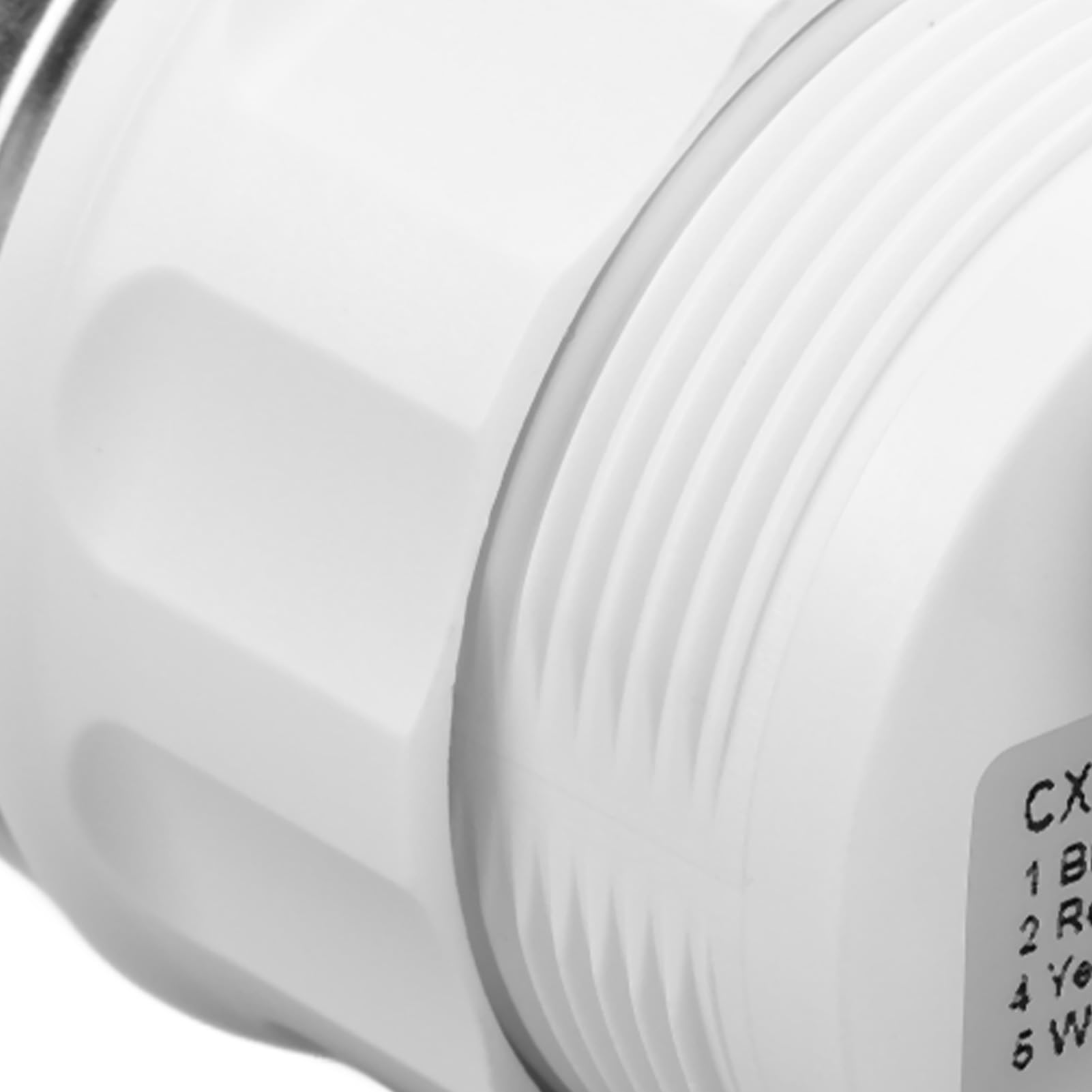 52MM Voltmetro per Barche DC9 a 32V Indicatore di Tensione con Retroilluminazione Colorata per Camper Yacht Barche da Pesca Navi (Copertura in argento con piastra bianca)