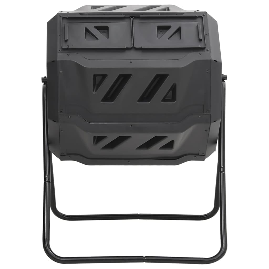 Genérico Contenedor de compostaje de jardín Negro 73x64x95 cm 160 L,Casa y jardín,Jardín,Jardinería,Compostaje,Compostadores-152232