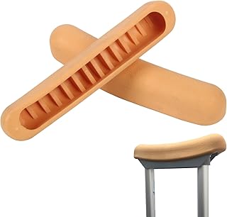 QingTD Underarm Crutch Pad Replacement,Comfort Foam Slip on Top Grip Support,Underarm Crutch Padding Set,Medical Cane Cushion Tops,Fits Standard Aluminum Crutches,2 Pcs,Yellow
