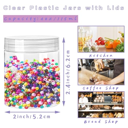 Panxxsen 4 oz Plastic Jars