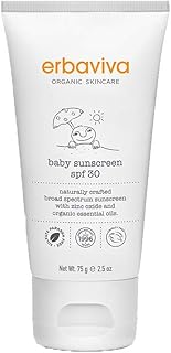 Sponsored Ad - Erbaviva Organic Baby Sunscreen 2.5 Ounce - Coral Reef Safe, Natural, UVA & UVB Protection, Water Resistan...