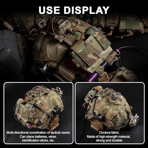 Pochette de casque réglable pour batterie tactique et contrepoids - 5