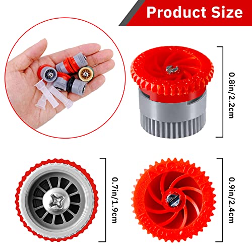 24 Pieces Variable Arc Nozzle, Replacement Pop-up Sprinkler Heads Compatible with Hunter, RainBird - High Efficiency Orbit Pop Up Sprinklers for Garden Lawn Irrigation (10AN,12AN,17AN)