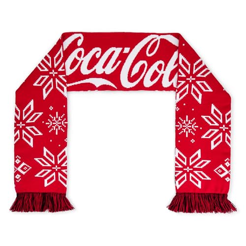 Bufanda Coke Snowflake Red unisex adulto para paseos invernales y d&iacute;as de nieve