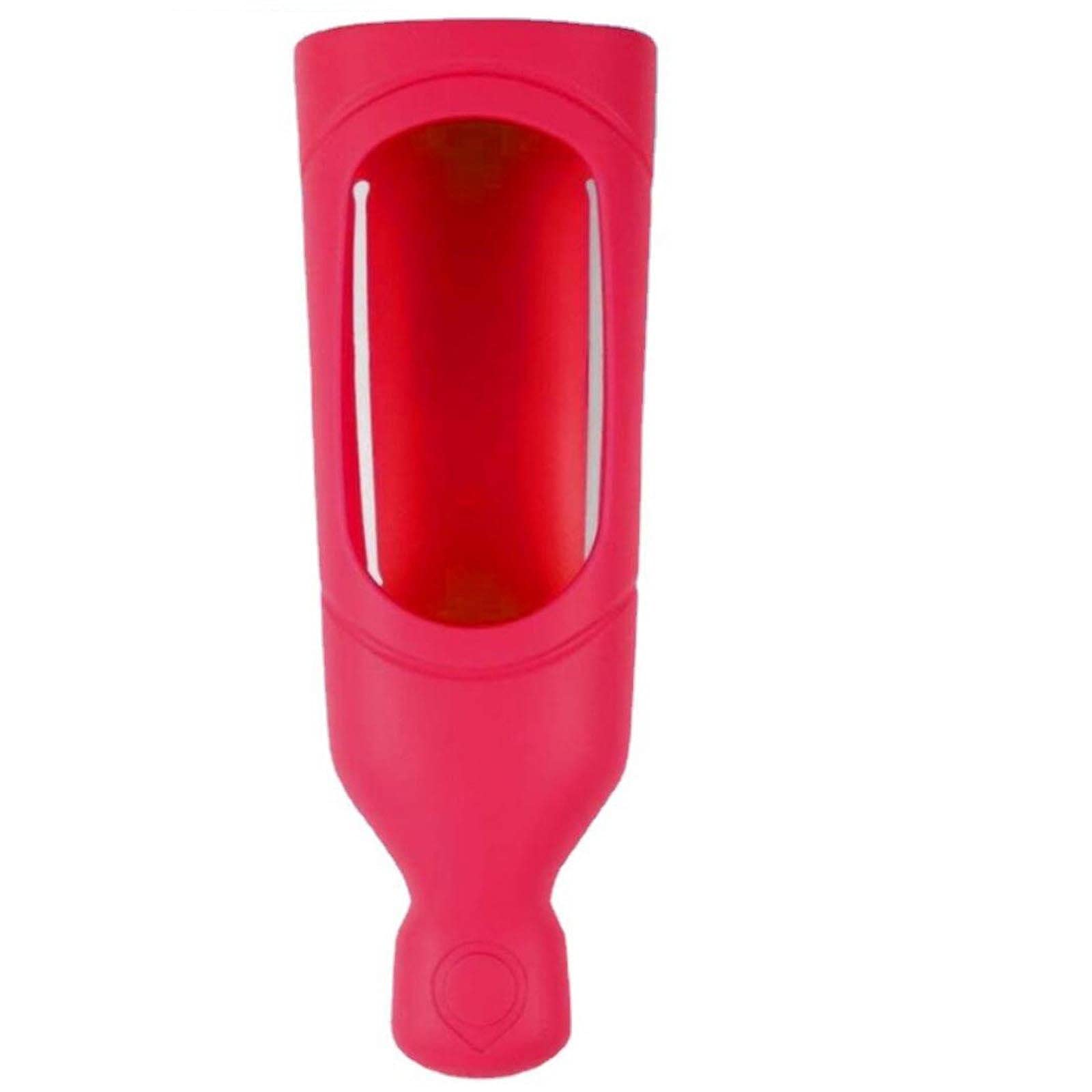 Shampoo Dispenser Sleeves, Wall Mounted No Drilling Bathroom Shower Dispensers, Silicone Squeeze Bottle Organizer, Refillable Leak-Proof Dispenser Sleeves for Soap Hand Sanitizer (Red)