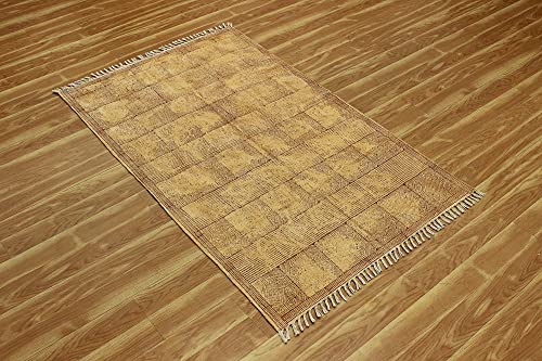 Tapis géométrique en coton anti-poussière et facile à laver - 5