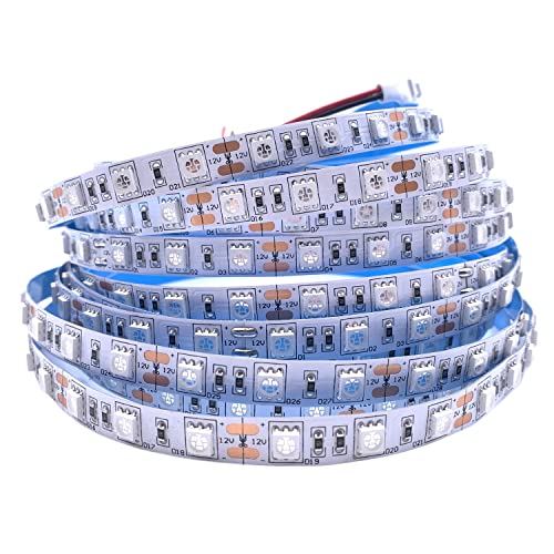Topxcdz 12V 5M Uv Led Strip Light 5050 Smd 60Leds/M 395-405Nm Waterproof Ultraviolet Ray Purple Tape Lamp For Dj Fluorescence (Ip20 Not Waterproof) #TOP22