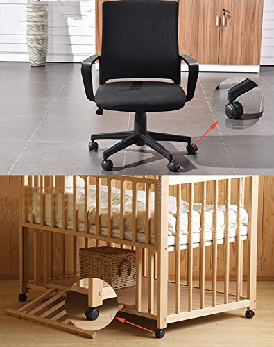 Roulettes de chaise de bureau M8 filetées de 5 cm avec structure robuste pour meuble pivotant - 7