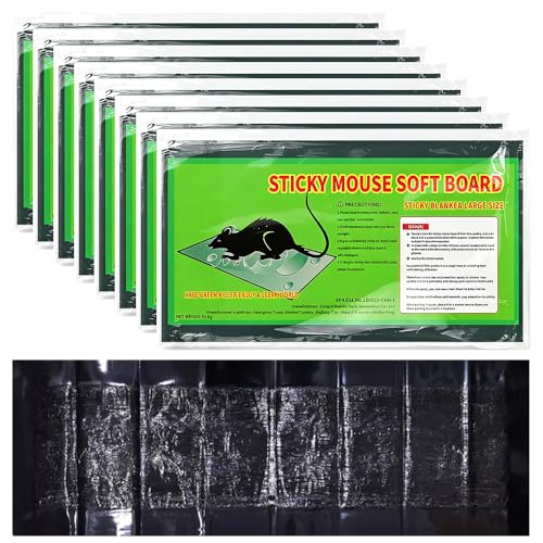 8 pcs Klebefallen Ratten Kakerlaken Falle für Ungeziefer Gegen Kakerlaken Heimchen Schaben 120×28cm Rattenfalle für Drinnen Küche Kakerlakenfallen Klebefallen Mäuse Rattenfalle Klebefalle