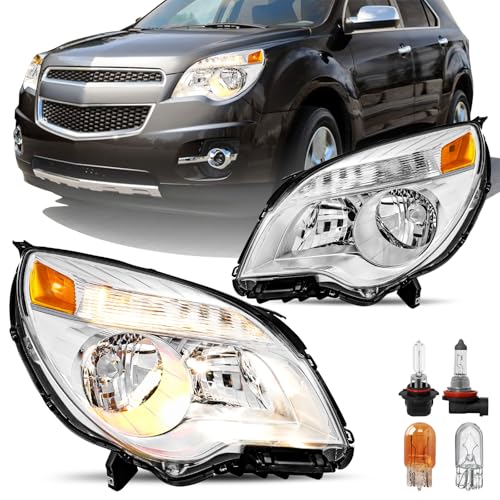 JSBOYAT 2010–2015 Chevy Equinox Headlights | OEM Halogen Replacement with Bulbs