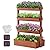 DoCred Vertical Wooden Raised Garden Bed, 4 Tier Garden Planters Freestanding Wood Plant Stand Flower Rack Wooden Planter Box for Plants Herbs Flowers Vegetables Outdoor Indoor Gardening
