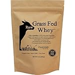 Raw Grass Fed Whey – Happy Healthy Cows, COLD PROCESSED Undenatured 100% Grass Fed Whey Protein Powder, GMO-Free + rBGH Free + Soy Free + Gluten Free + No Added Sugar, Unflavored, Unsweetened (12 OZ)