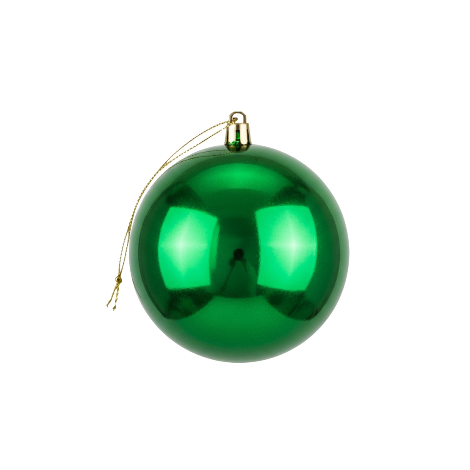 25cm Large Dark Green Bauble PVC Shatterproof Glossy Finish Christmas Balls Ornament - Festive Xmas Tree Hanging Decorations, Round Ornament for Holiday Home Decor