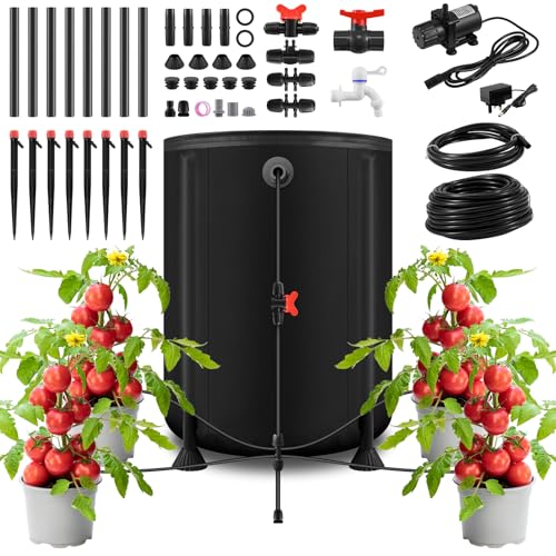 Irrigation System Kit,Automatic Irrigation System Kit,with 30W Waterproof Pump & 5L Bucket, Hose 10mm 6mm, Automatic Watering Irrigation System for Garden, Greenhouse, Lawn, Potted Plants