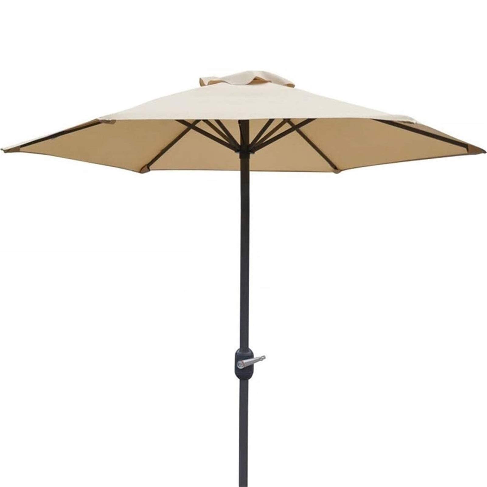 Outdoor Garden Umbrellas Round Garden Umbrella Umbrella Uv50+ Outdoor Patio Umbrella with Crank for Cafe Beach Pool Sturdy Ribs (Beige A)