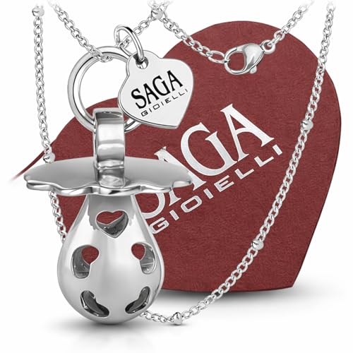 SAGA GIOIELLI® Collana Chiama Angeli Gravidanza, Richiamo Degli Angeli, Collana Lunga Gravidanza, Ciuccio Sonoro
