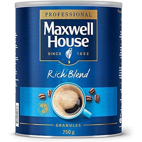 Maxwell House Instant Coffee Granules Rich Blend Tin 750g Ref A03126 Cover