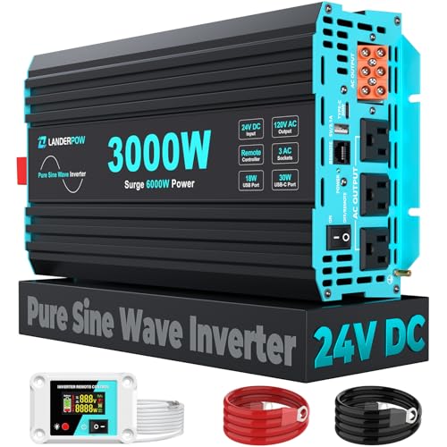 LANDERPOW 3000W 24V Pure Sine Wave Inverter