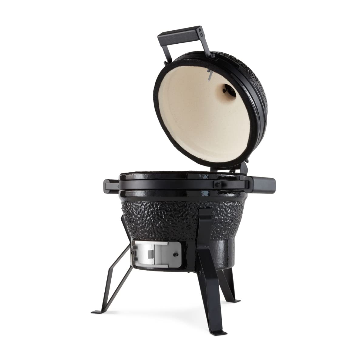 Premium Kamado BBQ 13 pouces Ø 33 cm - Barbecue à charbon - Griller, fumer, cuire au four, cuire à la vapeur - Cuiseur - Barbecue à œufs Noir