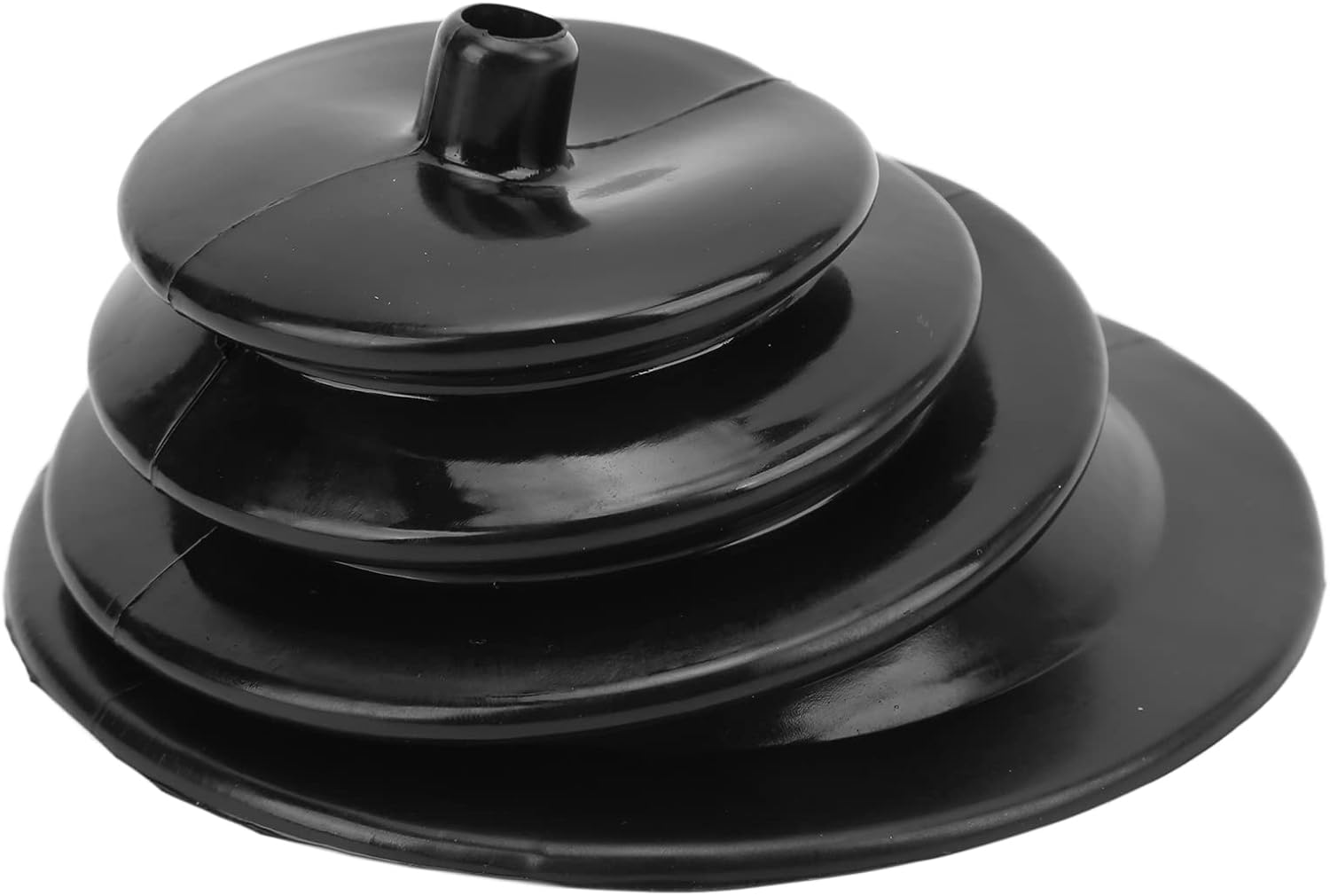 Tbest Universal Car Shift Knob Boot,Shifter Boot and Plate Kit,Gear Shift Handbrake Lever Boot Plate Kit Dustproof Black Rubber Round 5.250in/13.3cm Universal Shifter Boot Plate Shift Dust Cover Gait