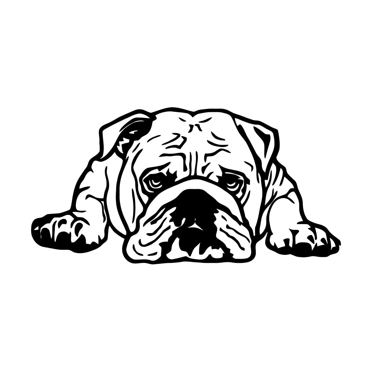 Lzhouting Wall Stickers 3189 English Bulldog Wall Decal Bulldog Vinyl Decal English Bulldog Dog Wall Sticker Dog Gifts For Owners Decal Small - 21X42cm
